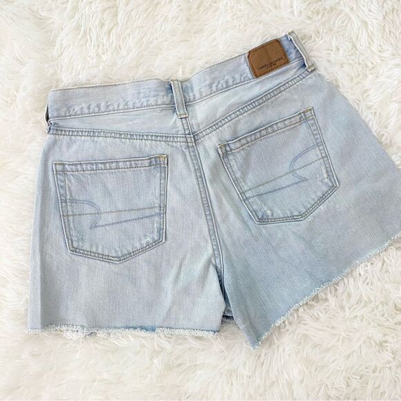 American Eagle Light Blue Jean Shorts with Lace - Picture 3 of 5